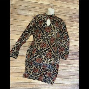 Fashion to figure 3x blue red mustard yellow floral Bodycon dress